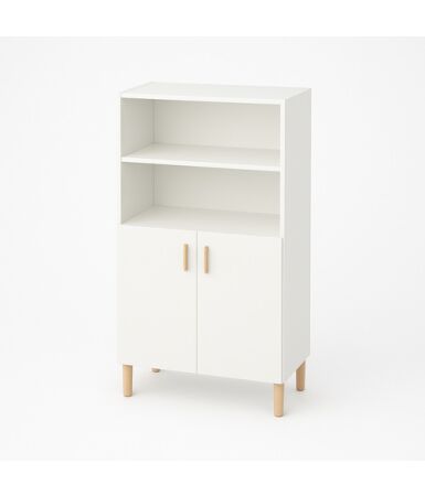 Regał z podwójnymi drzwiczkami na dole