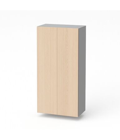 Szafa z podwójnymi drzwiami i drążkiem