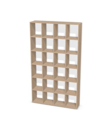 Regał z przegrodami i półkami: 4 x 5